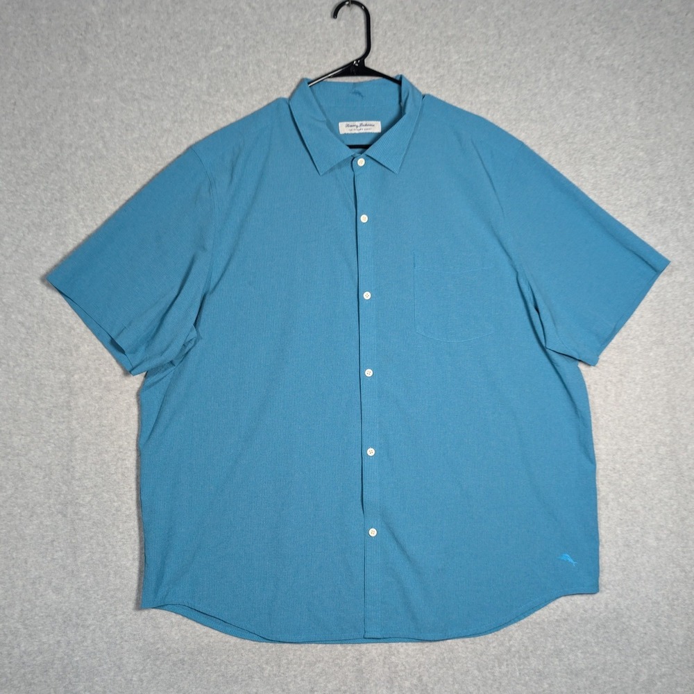 Tommy Bahama IslandZone Shirt Mens XXL Blue Short Sleeve Resortwear‎ Coastal